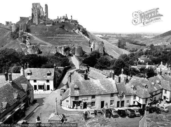 Photo of Corfe Castle, The Village And Castle c.1955