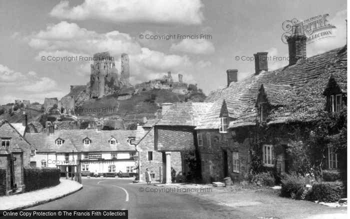 Photo of Corfe Castle, The Village And Castle c.1955