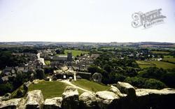 The Village And Church From The Castle 1995, Corfe Castle