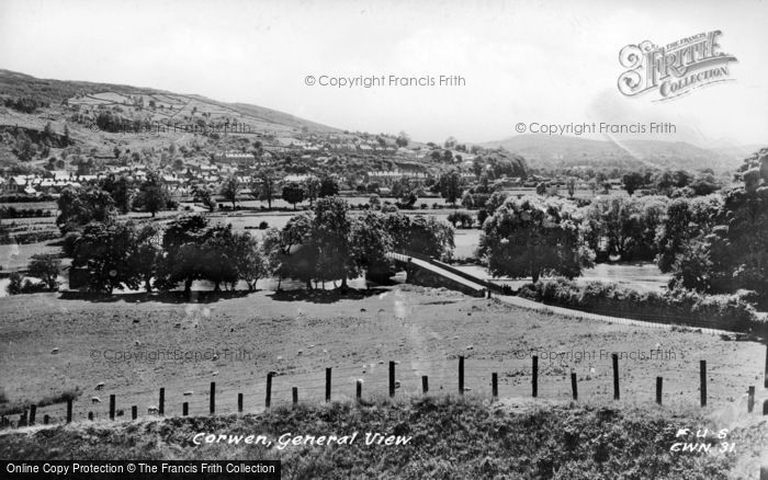 Photo of Corwen, General View c.1950