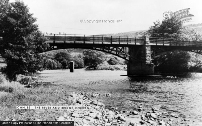 Photo of Corwen, The River And Bridge c.1965