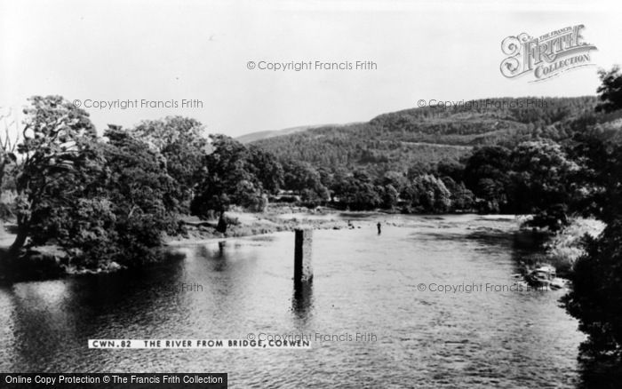 Photo of Corwen, The River From Bridge c.1965