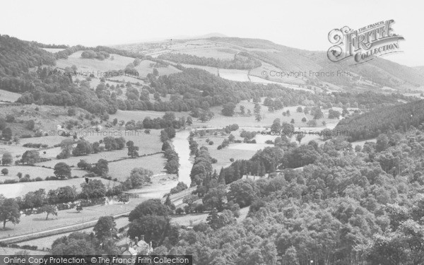 Photo of Corwen, View From Flagstaff Hill Looking Towards Carrog c.1955