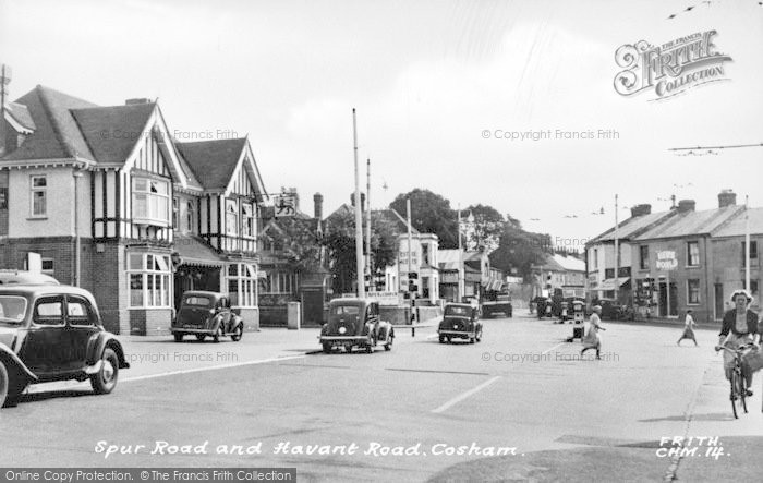 Photo of Cosham, Spur Road And Havant Road c.1955