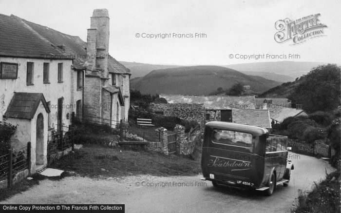 Photo of Countisbury, Southdown Coach At The Blue Ball  Inn 1929