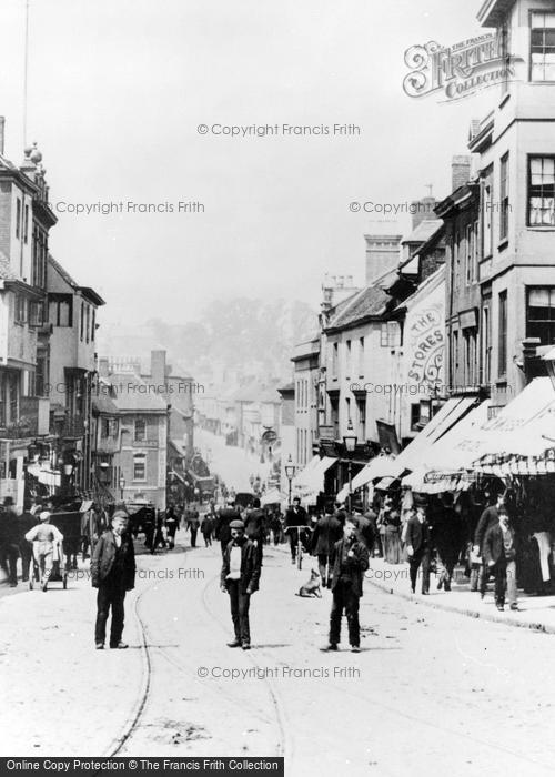 Photo of Coventry, Bishop Street From Cross Cheaping 1892