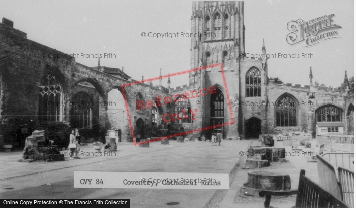 Photo of Coventry, Cathedral Ruins c.1965