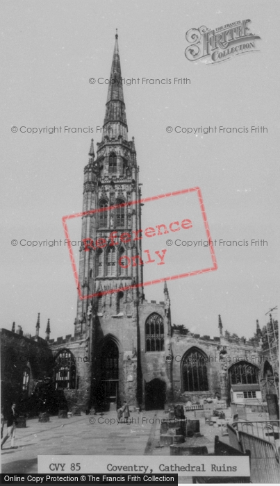 Photo of Coventry, Cathedral Ruins c.1965