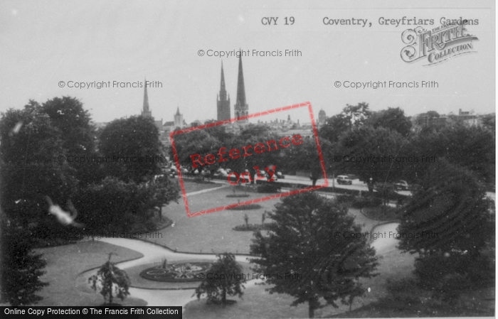 Photo of Coventry, Greyfriars Gardens c.1955