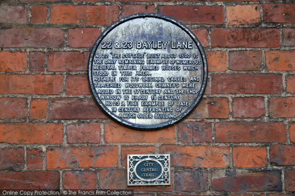 Photo of Coventry, Info Plaque, Bayley Lane 2004
