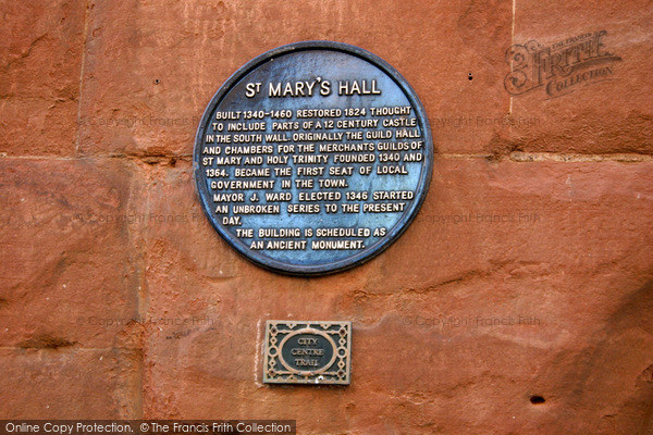 Photo of Coventry, Info Plaque, St Mary's Hall 2004