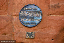 Info Plaque, St Mary's Hall 2004, Coventry