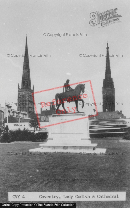 Photo of Coventry, Lady Godiva And Cathedral c.1955