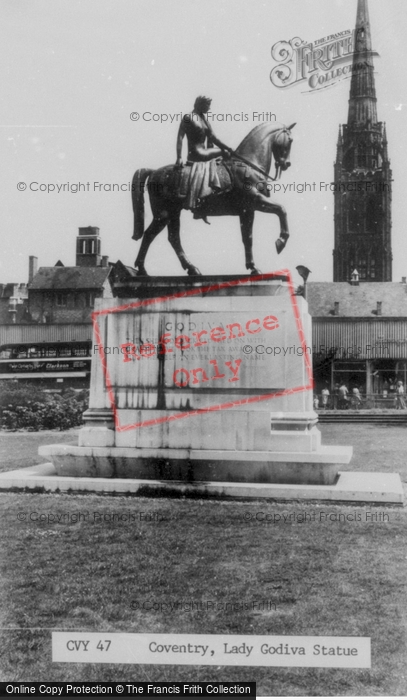 Photo of Coventry, Lady Godiva Statue c.1960