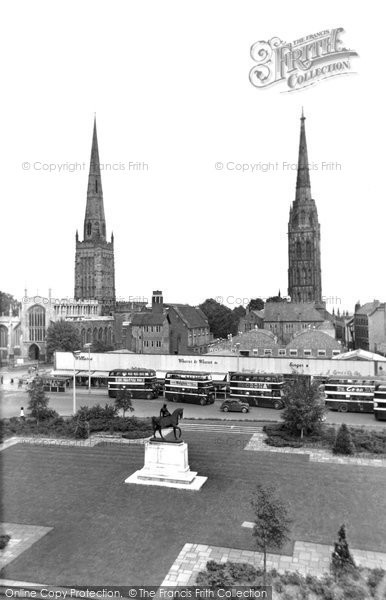 Photo of Coventry, Old Cathedral And Holy Trinity c.1955