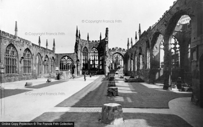 Photo of Coventry, Old Cathedral Ruins c.1960