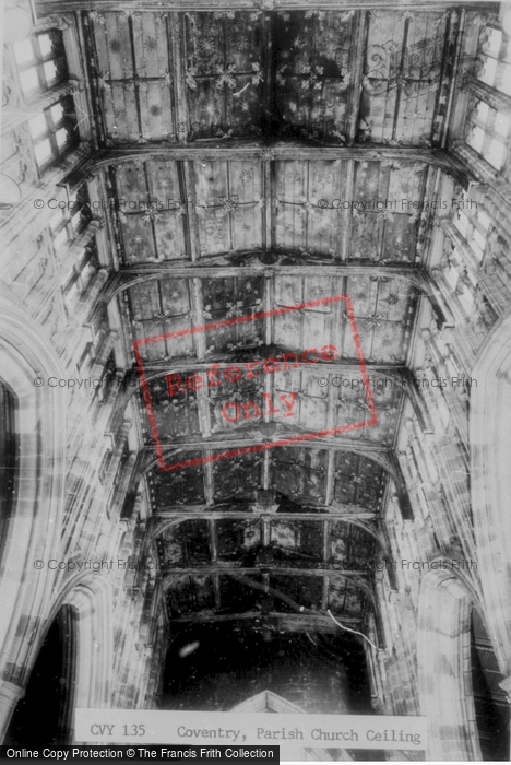 Photo of Coventry, Parish Church Ceiling c.1965