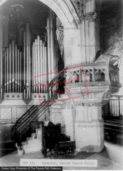 Photo of Coventry, Parish Church Pulpit c.1965