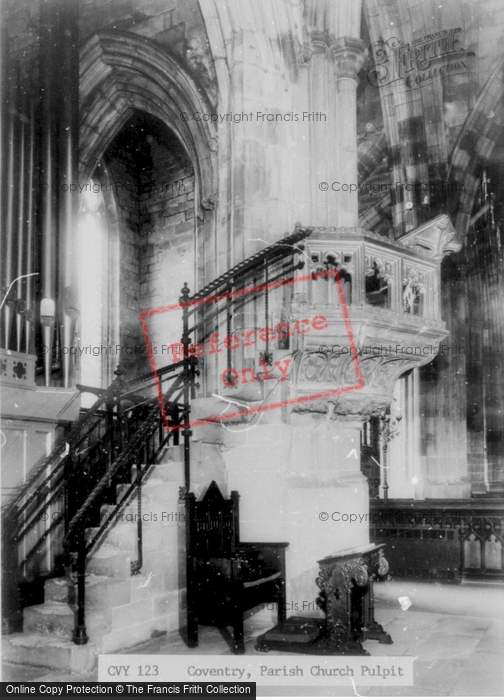 Photo of Coventry, Parish Church Pulpit c.1965