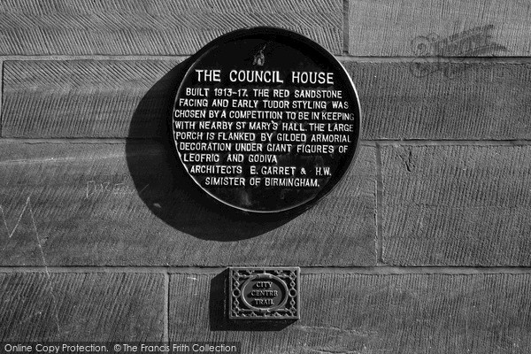 Photo of Coventry, Plaque, The Council House 2004