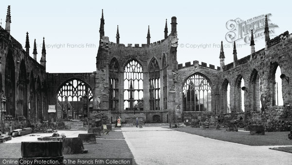 Photo of Coventry, The Cathedral Ruins c.1955