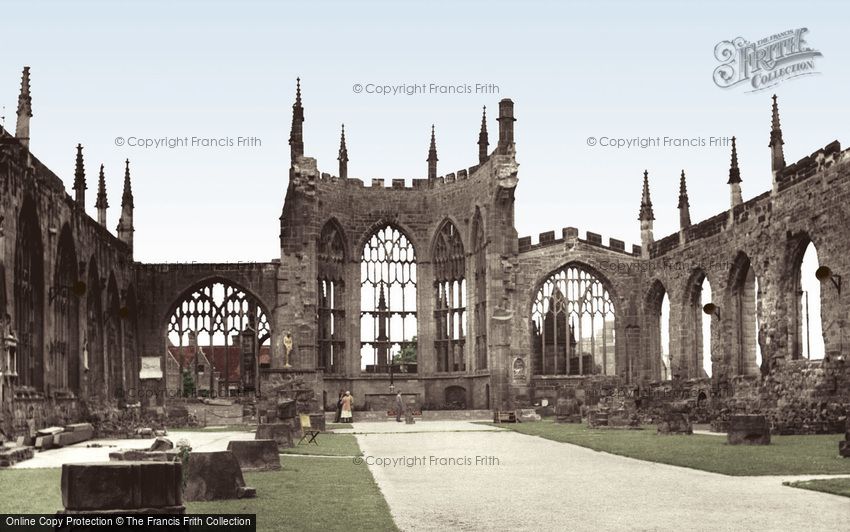 Coventry, the Cathedral Ruins c1955