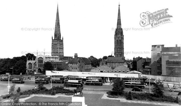 Photo of Coventry, Twin Spires And Broadgate c.1955