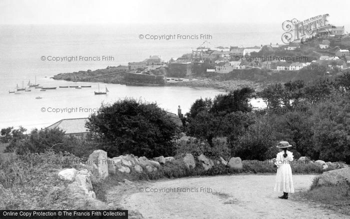 Photo of Coverack, Girl Looking Towards The Village 1911