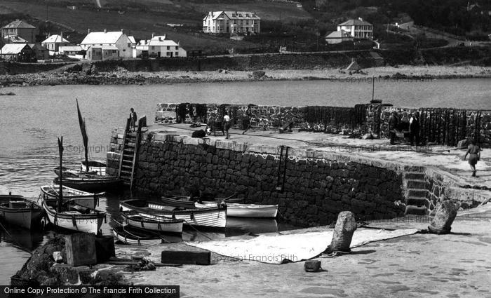 Photo of Coverack,  The Harbour Wall 1936
