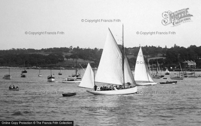 Photo of Cowes, Boats In The Harbour 1923