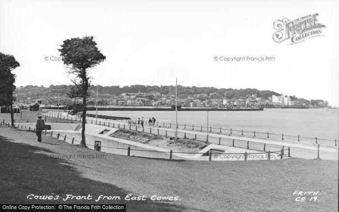 Photo of Cowes, Front From East Cowes c.1955