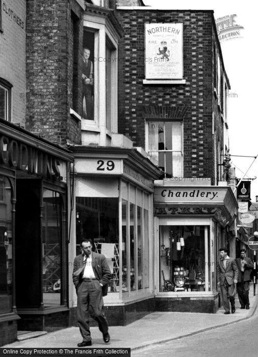 Photo of Cowes, Shops On The High Street c.1955