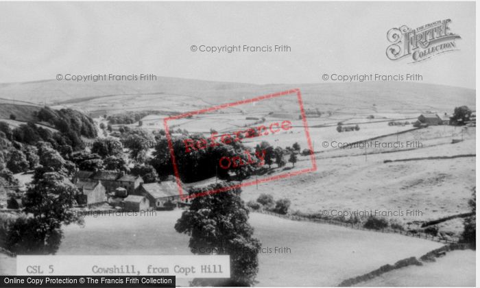 Photo of Cowshill, From Copt Hill c.1955