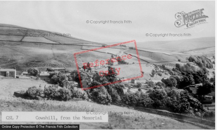 Photo of Cowshill, From The Memorial c.1955