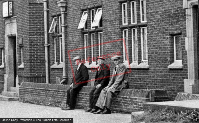 Photo of Coxhoe, Men Outside The Club c.1955
