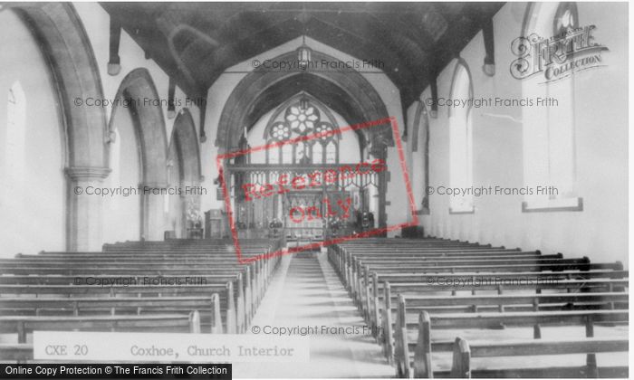 Photo of Coxhoe, The Church Interior c.1955