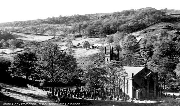 Photo of Cragg Vale, St John's Church c.1955