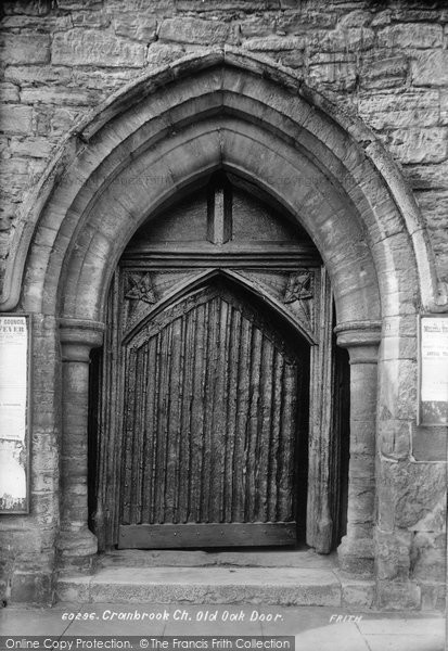 Photo of Cranbrook, Church, Old Oak Door 1908