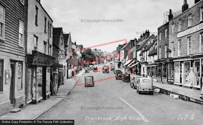 Photo of Cranbrook, High Street c.1955