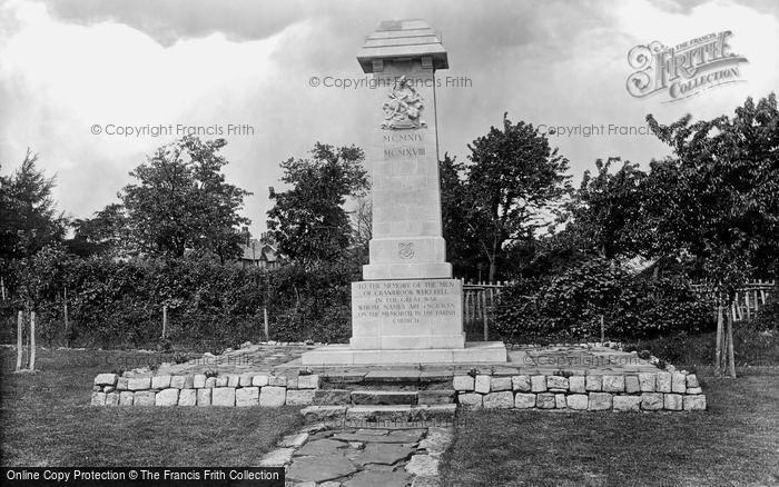Photo of Cranbrook, The War Memorial 1925