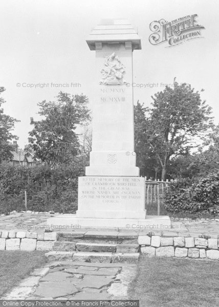 Photo of Cranbrook, The War Memorial 1925