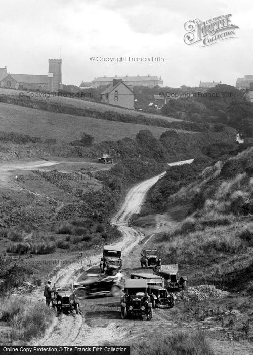 Photo of Crantock, Cars Near The Village 1928