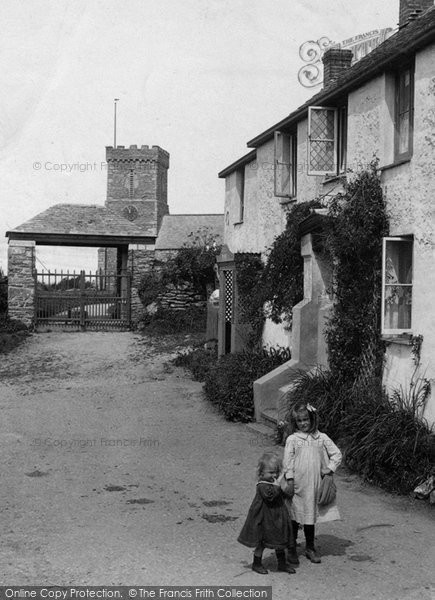 Photo of Crantock, Girls In The Village 1912