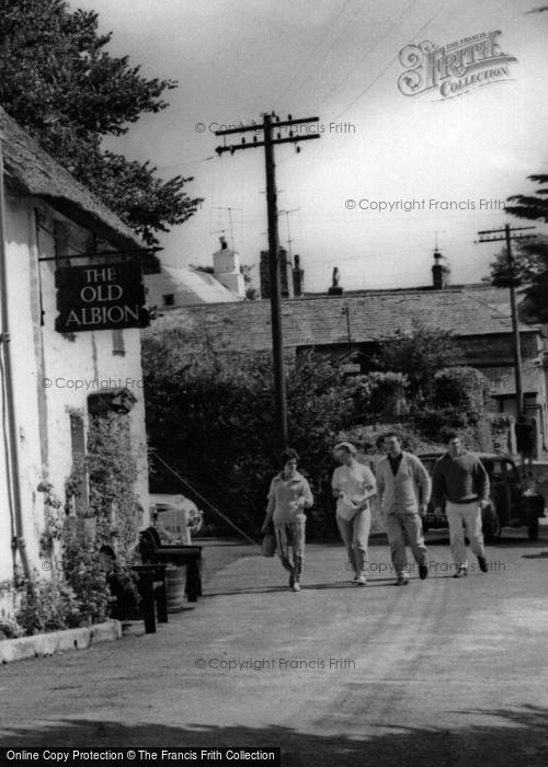 Photo of Crantock, People By The Old Albion c.1960