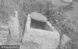 Stone Coffin In Churchyard c.1930, Crantock