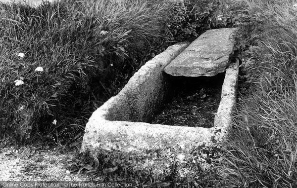 Photo of Crantock, Stone Coffin In The Churchyard 1894