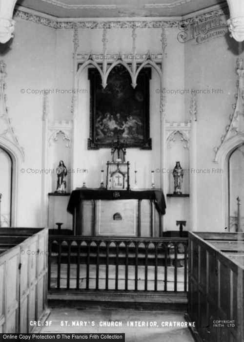 Photo of Crathorne, St Mary's Church Interior c.1960