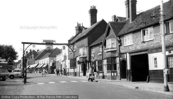 Photo of Crawley, George Hotel And High Street c.1960