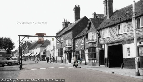 Photo of Crawley, George Hotel And High Street c.1960