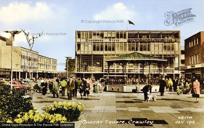 Photo of Crawley, Queens Square c.1960